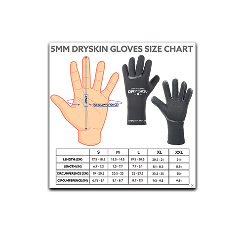 Dryskin Gloves Size Chart